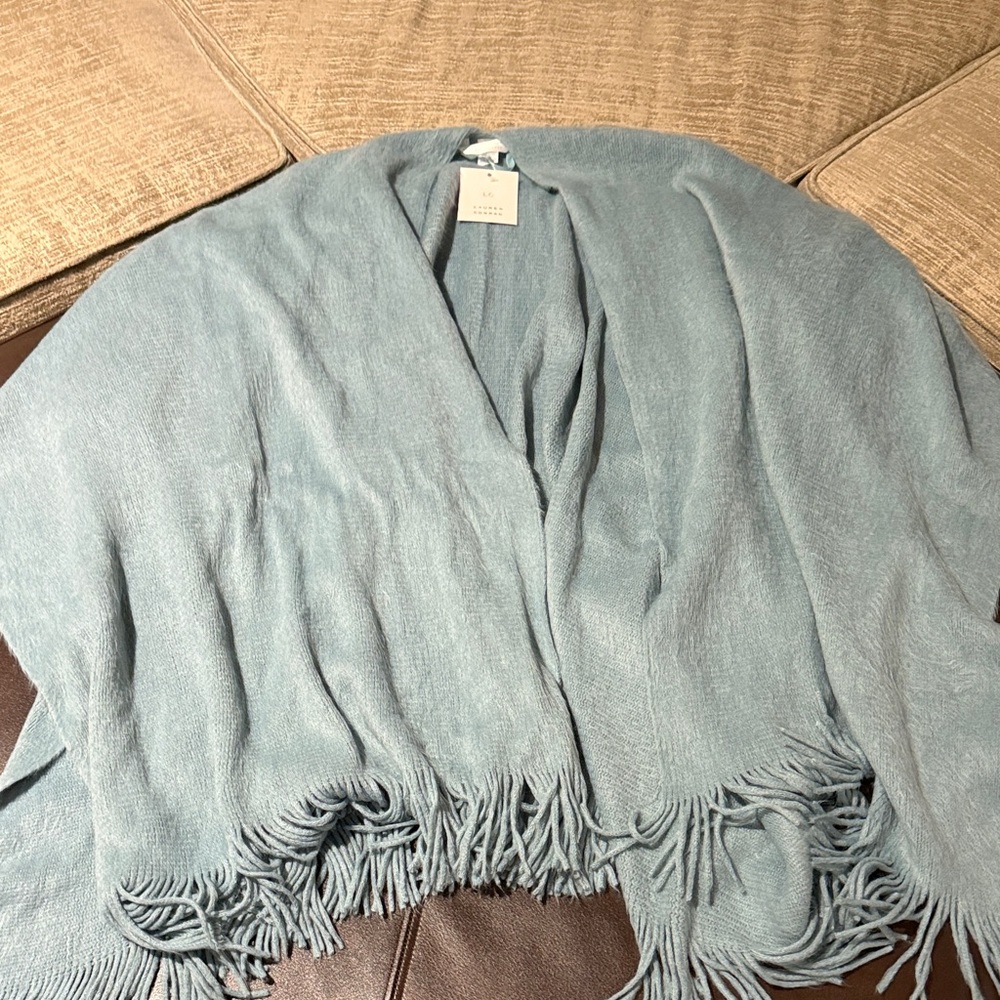 LC Lauren Conrad Stone Blue Shawl (NWT)